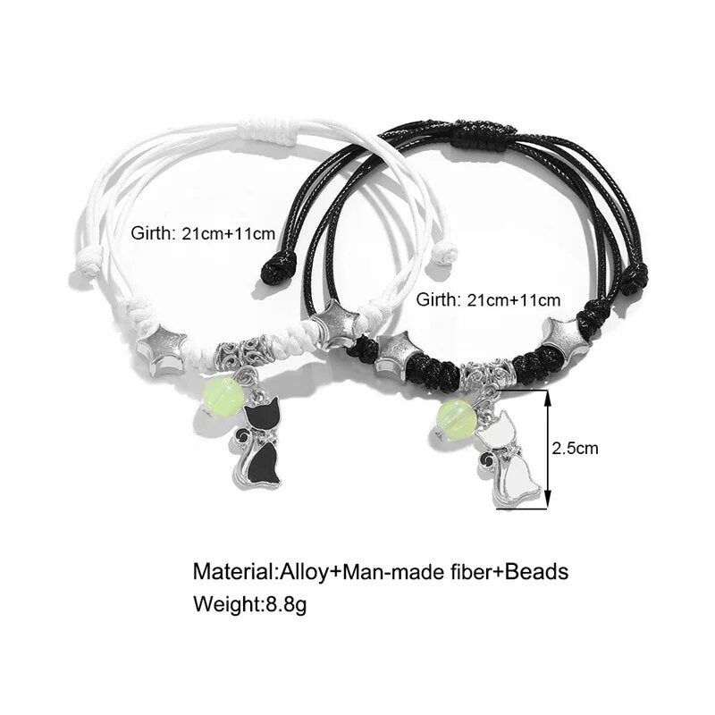 2PC Light Up Rope Beads Bracelets