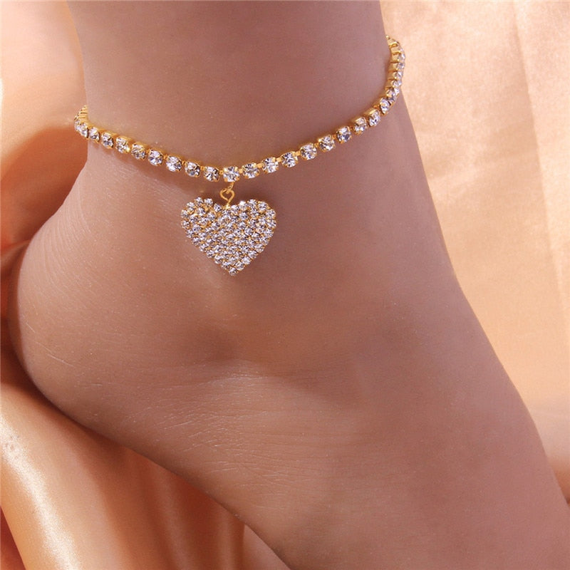 Rhinestone Anklet Bracelets