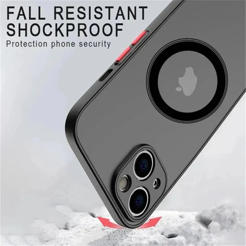 iPhone 14/13/12/11/Pro/Max/Mini/Plus/X/XR/XS Shockproof Magnetic Armor Magsafe Wireless Case For