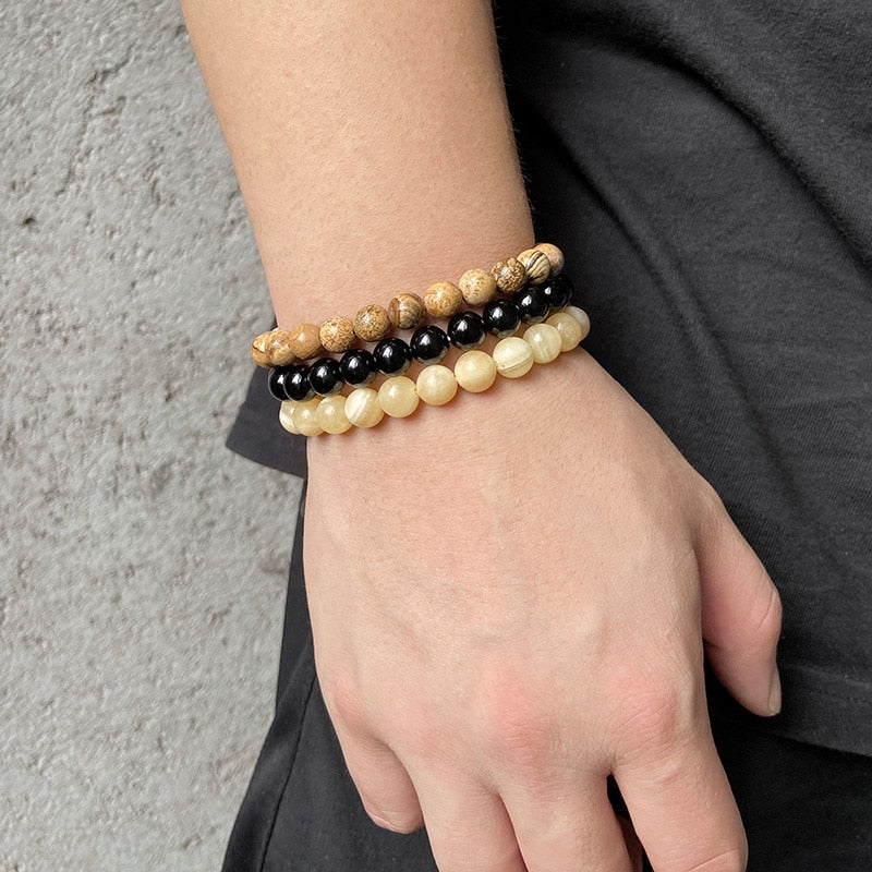 Natural Stone Bracelets (3 Pcs)