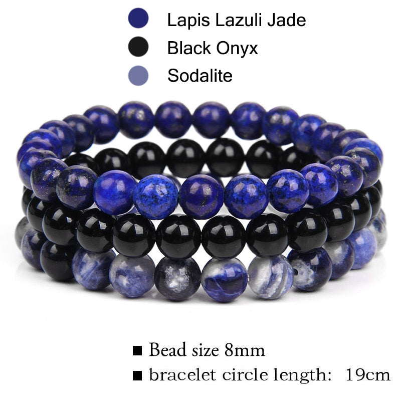 Natural Stone Bracelets (3 Pcs)