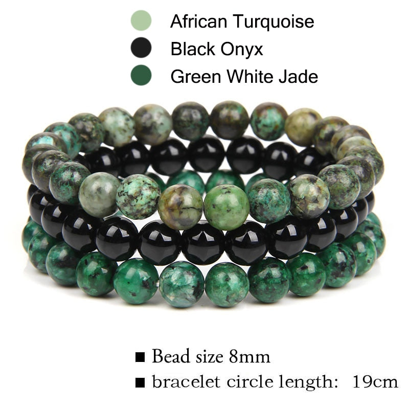 Natural Stone Bracelets (3 Pcs)