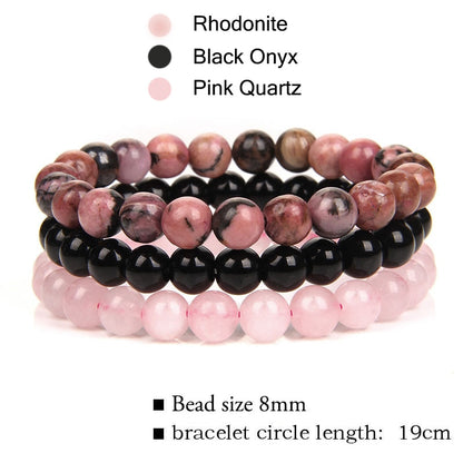 Natural Stone Bracelets (3 Pcs)