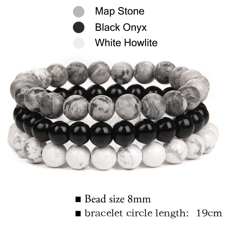 Natural Stone Bracelets (3 Pcs)