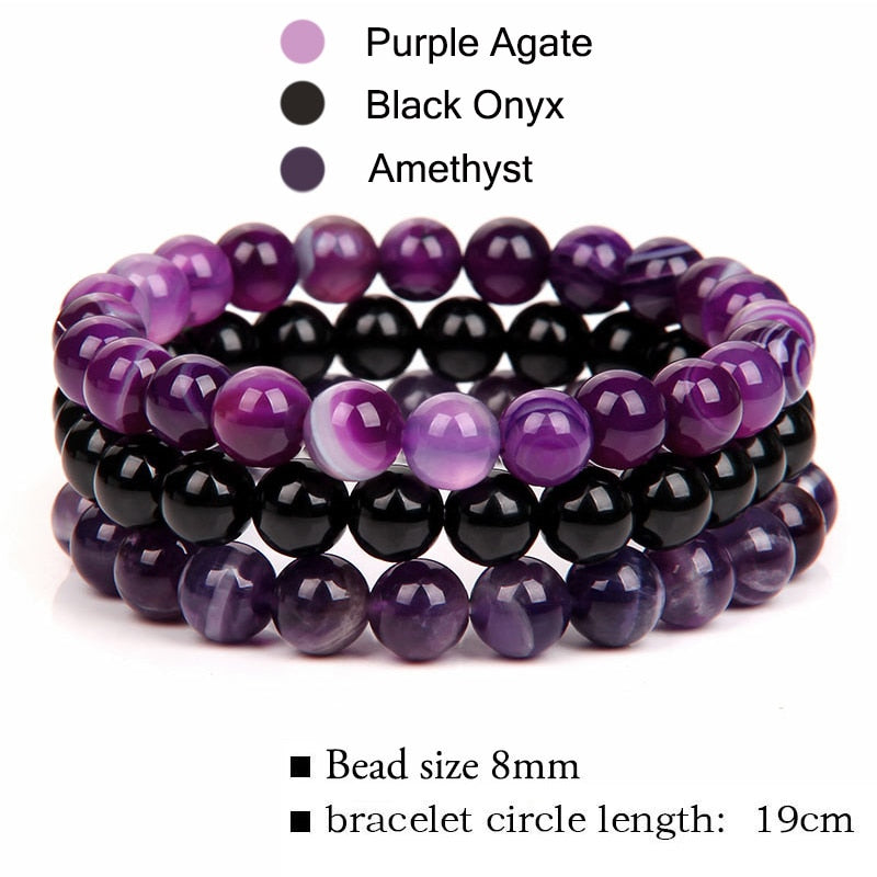 Natural Stone Bracelets (3 Pcs) – BraceletForest