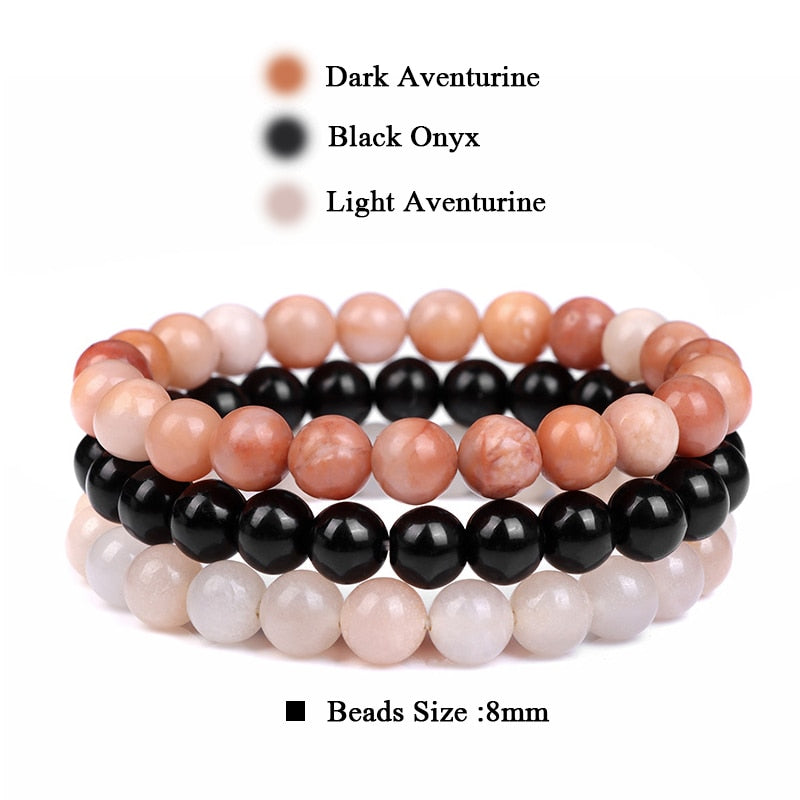 Natural Stone Bracelets (3 Pcs)